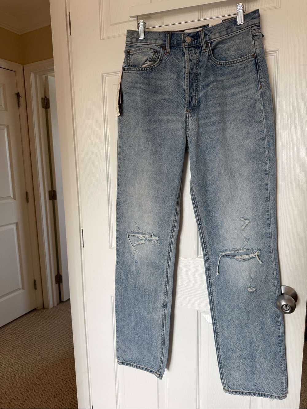 The Den Forum Joni Denim Forum Light Blue Relaxed Distressed Jeans